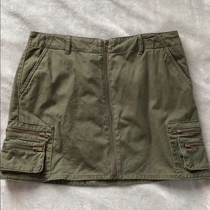 Like New Army Green Mini Skirt